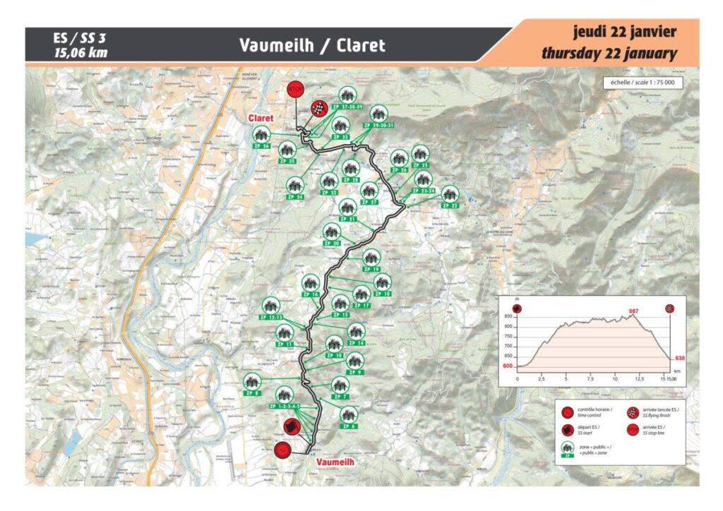 WRC - Prove e orari del Monte-Carlo 2026 5 es 3 spectateurs