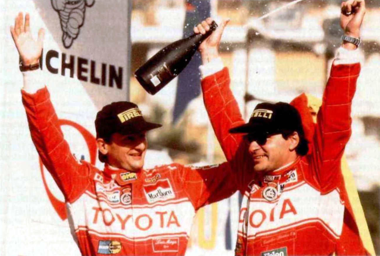 rallye sanremo 1990 luis moya, carlos sainz (toyota marlboro team europe)