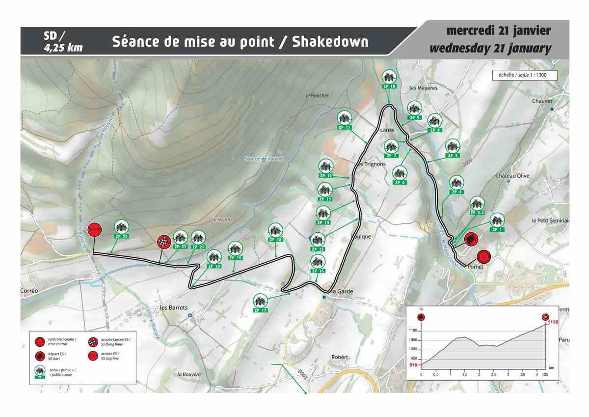 WRC - Prove e orari del Monte-Carlo 2026 2 shakedown spectateurs