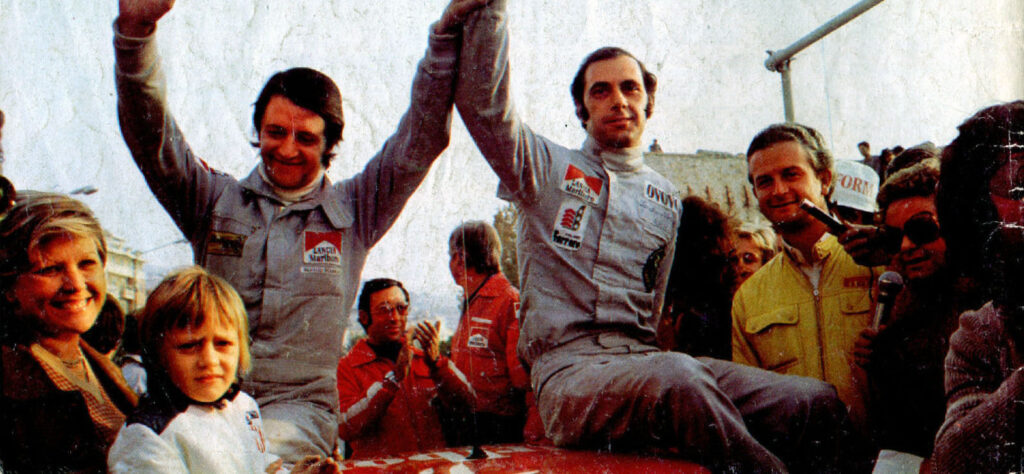 Mario Mannucci, il Signore delle note 2 1974 Rallye Sanremo winners Mannucci and Munari of Lancia Marlboro